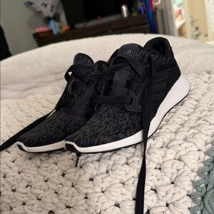 Adidas Black and White Running Shoes the foot chair